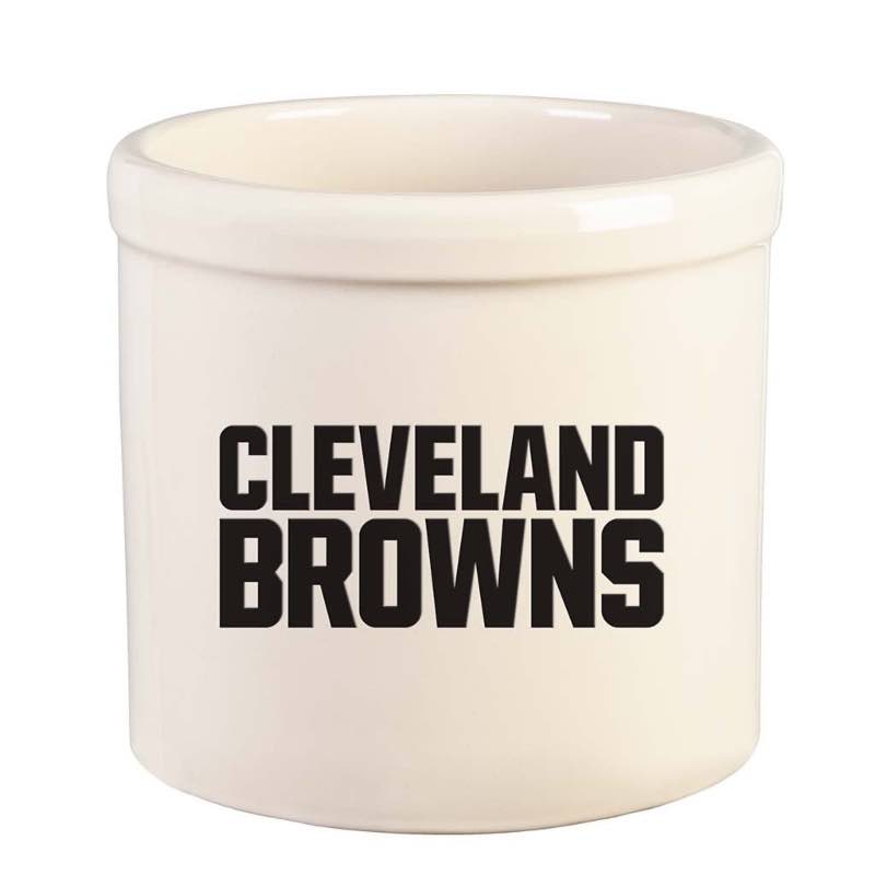 NFL Team Logo Stoneware Crock - Cleveland Browns